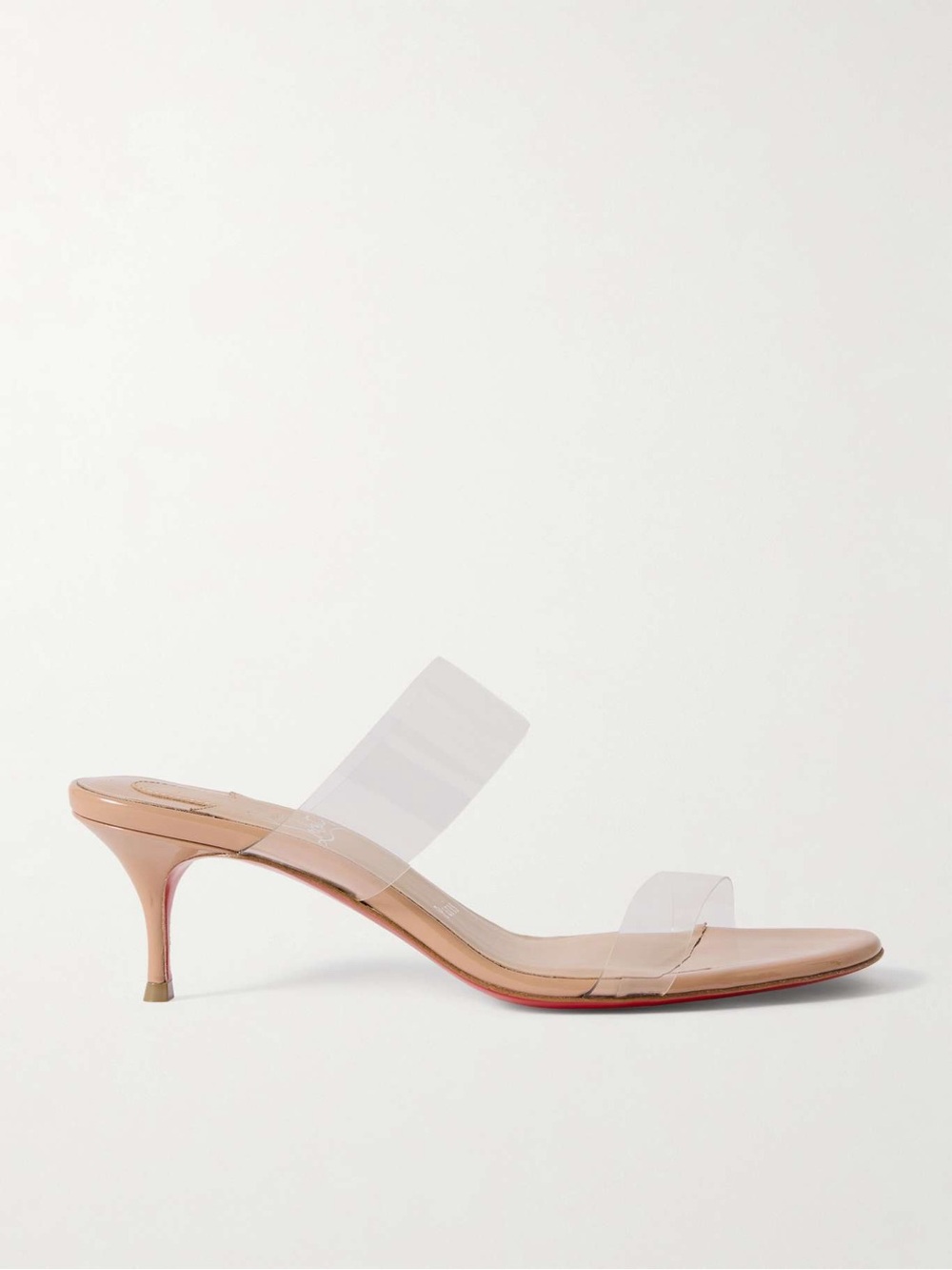 New Christian Louboutin Just Nothing 55 PVC mules $795 40